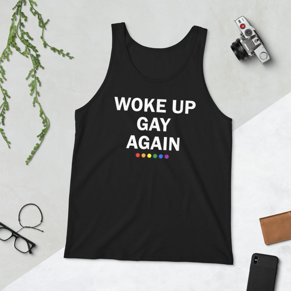 Woke Up Gay Again Tank Top - gay pride apparel