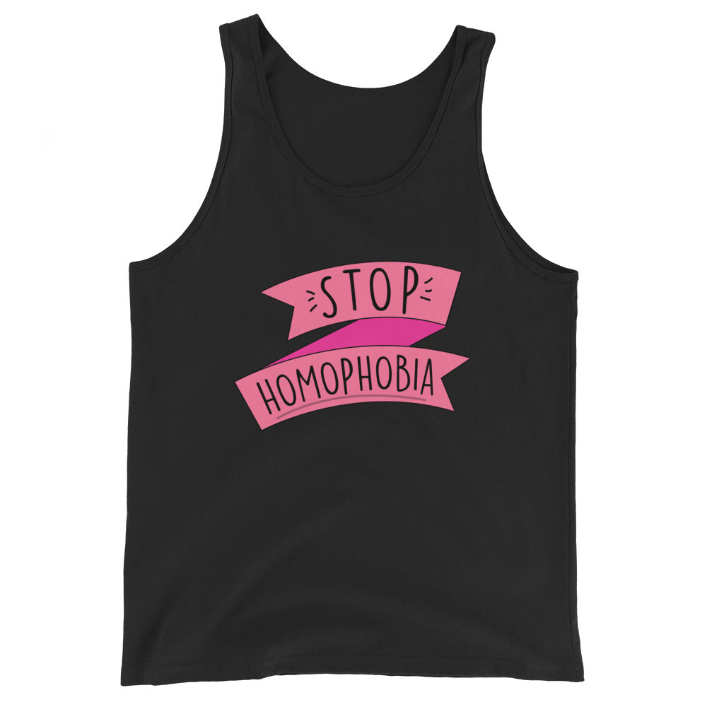 Stop Homophobia Unisex Gay Pride Tank Top - gay pride apparel