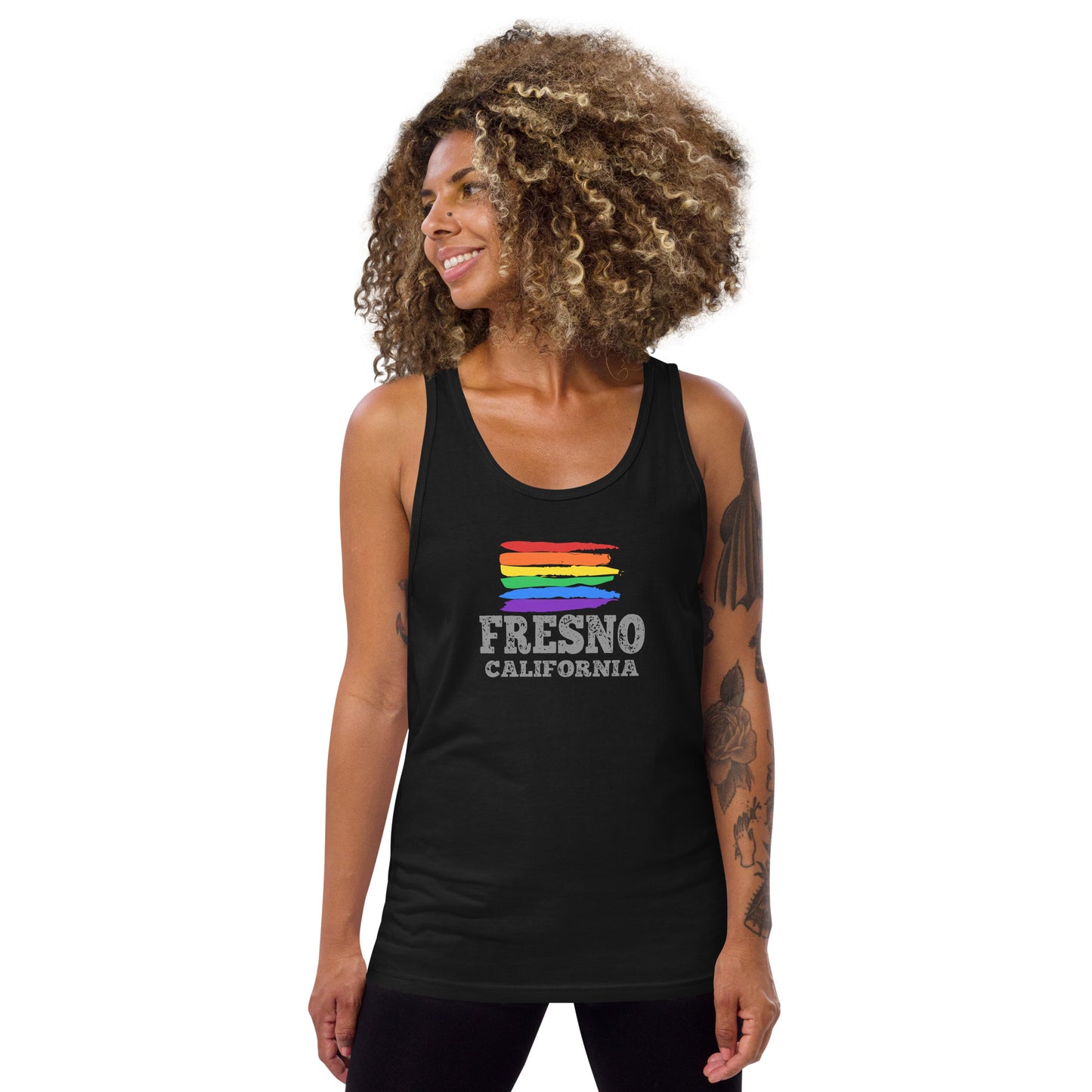 Fresno California LGBTQ+ Gay Pride Tank Top - gay pride apparel