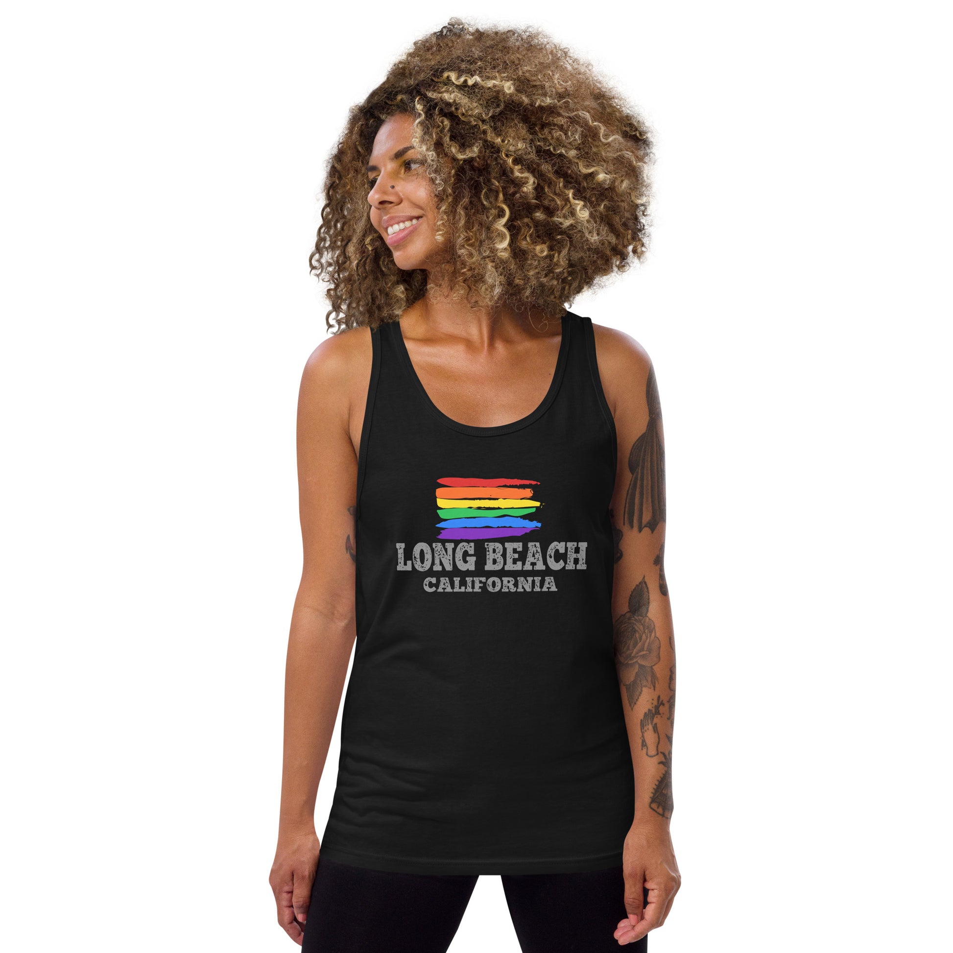 Long Beach California LGBTQ+ Gay Pride Tank Top - gay pride apparel