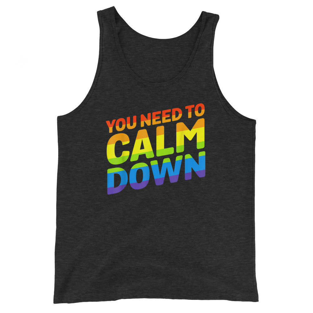You Need to Calm Down Unisex Tank Top - gay pride apparel