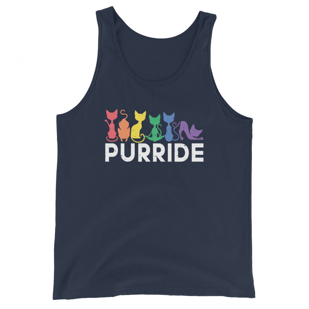 Purride Cat Unisex Tank Top - gay pride apparel