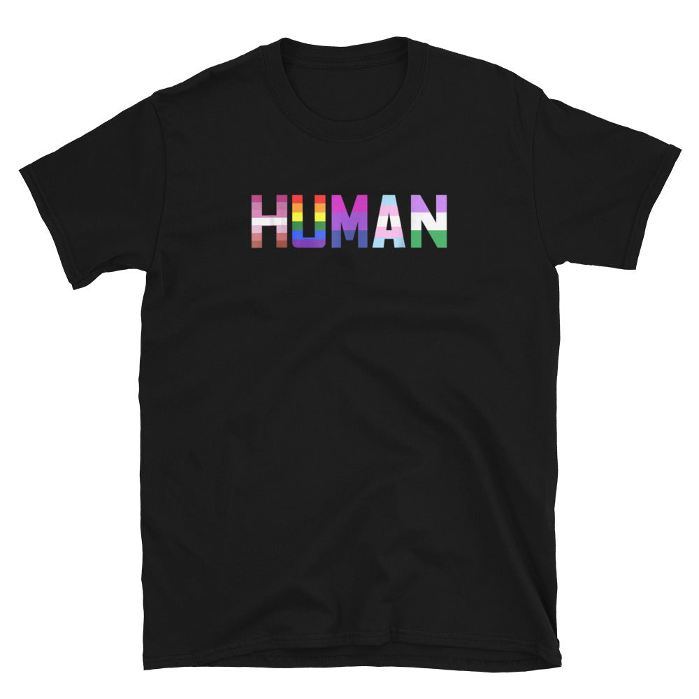 Human LGBTQ Pride Unisex T-Shirt - gay pride apparel
