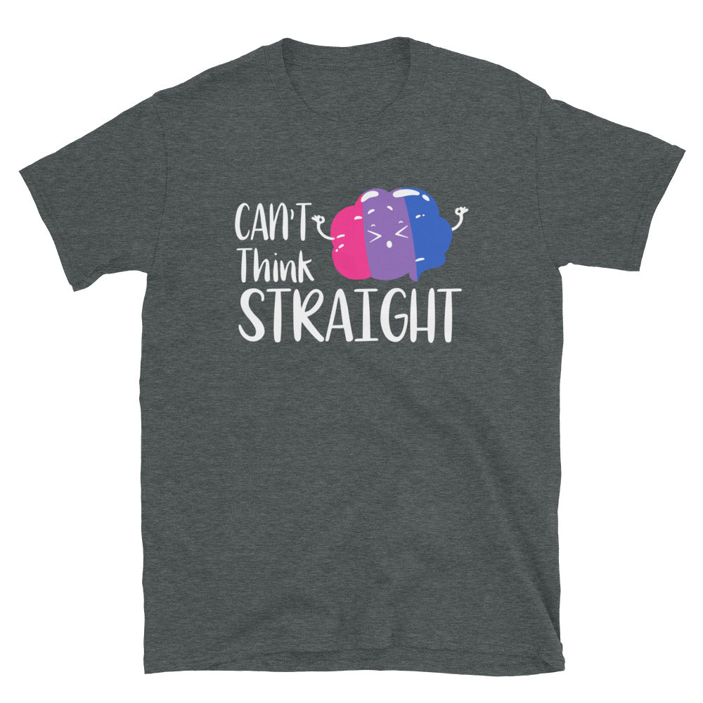 Can't Think Straight Bisexual Flag T-Shirt - gay pride apparel