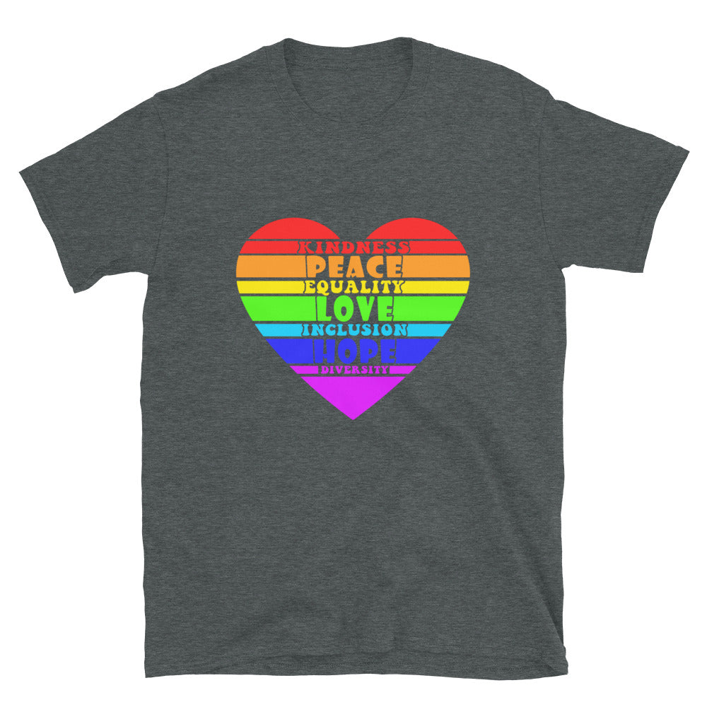 Peace Love Hope Gay Pride T-Shirt - gay pride apparel