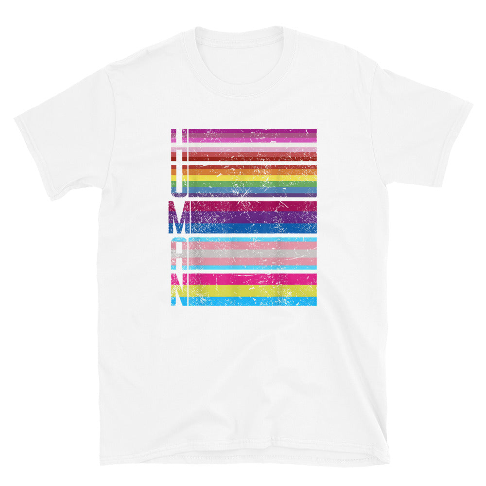 Human LGBTQ Flags Unisex T-Shirt - gay pride apparel