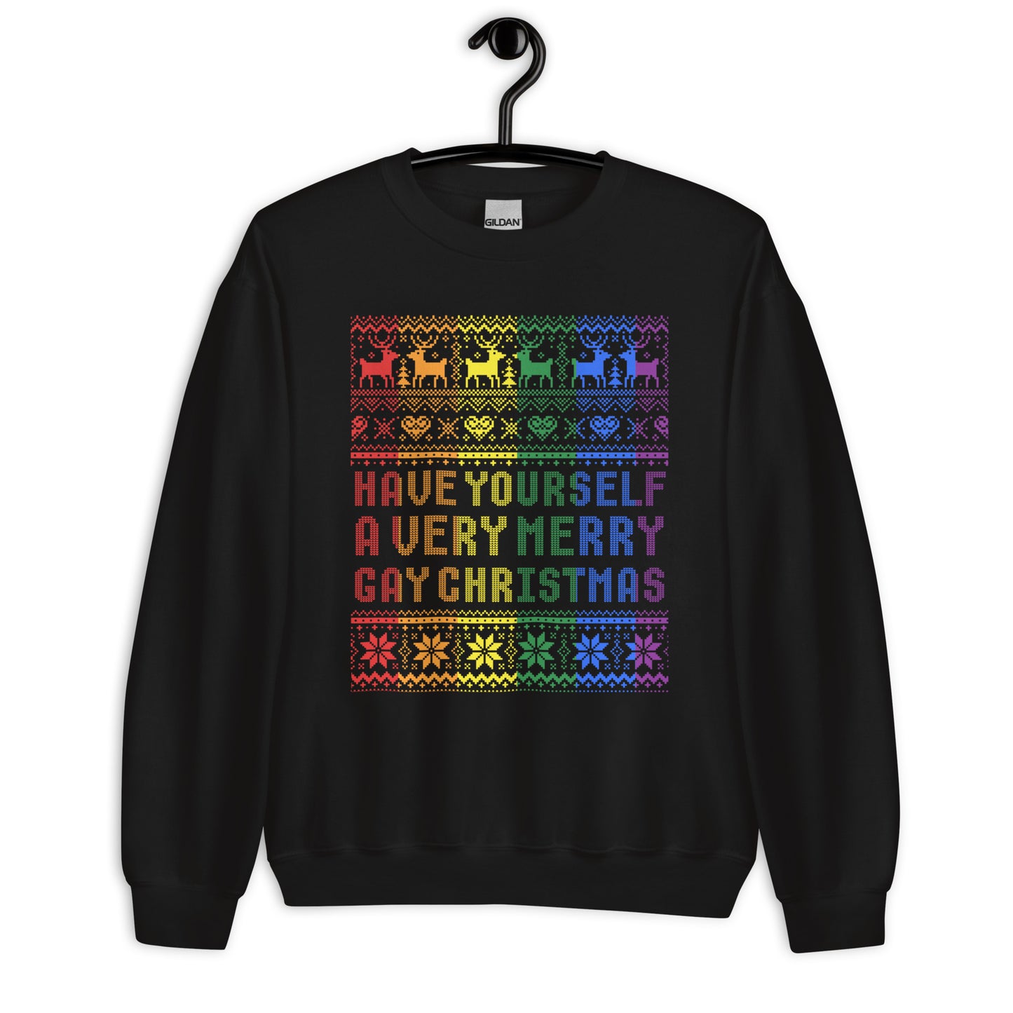Have Yourself A very Merry Gay Christmas Ugly Sweatshirt - gay pride apparel