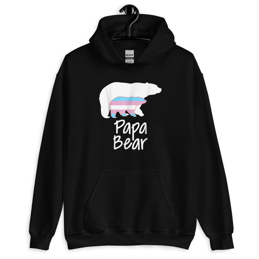 Papa Bear Transgender Child Proud Dad Unisex Hoodie - gay pride apparel