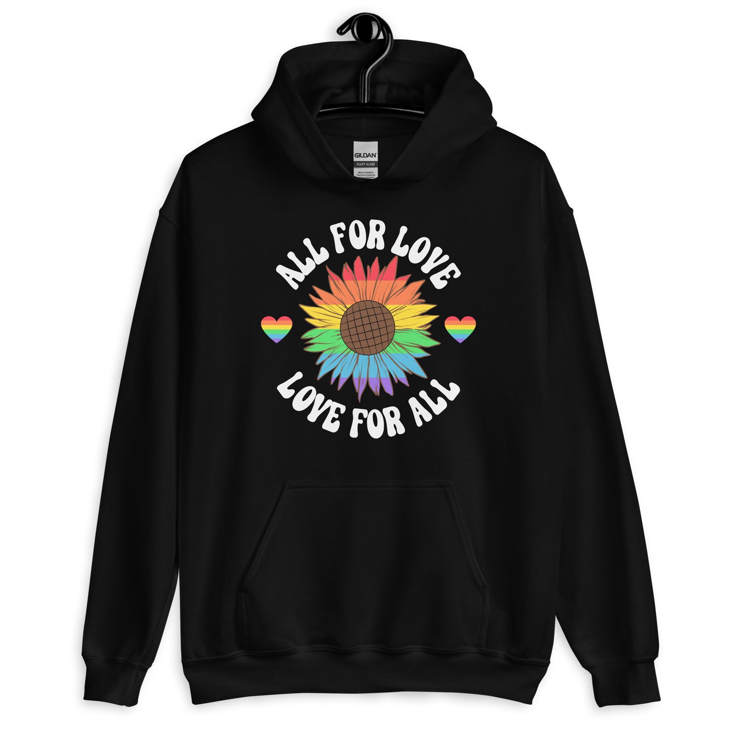 All For Love Love For All Gay Pride Hoodie - gay pride apparel