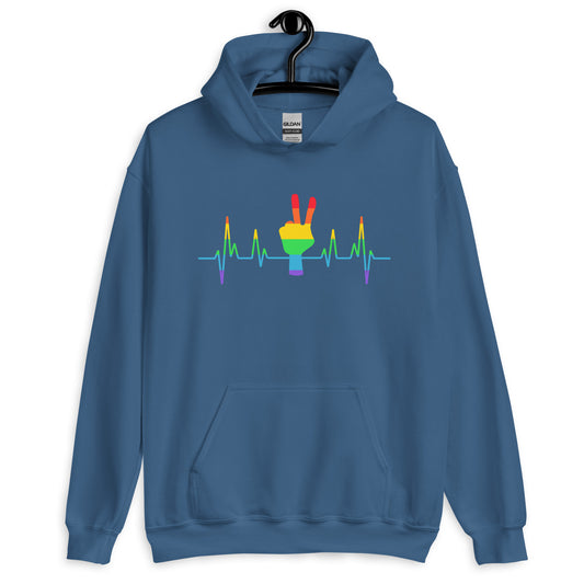 LGBT Pride Peace Lifeline Hoodie - gay pride apparel