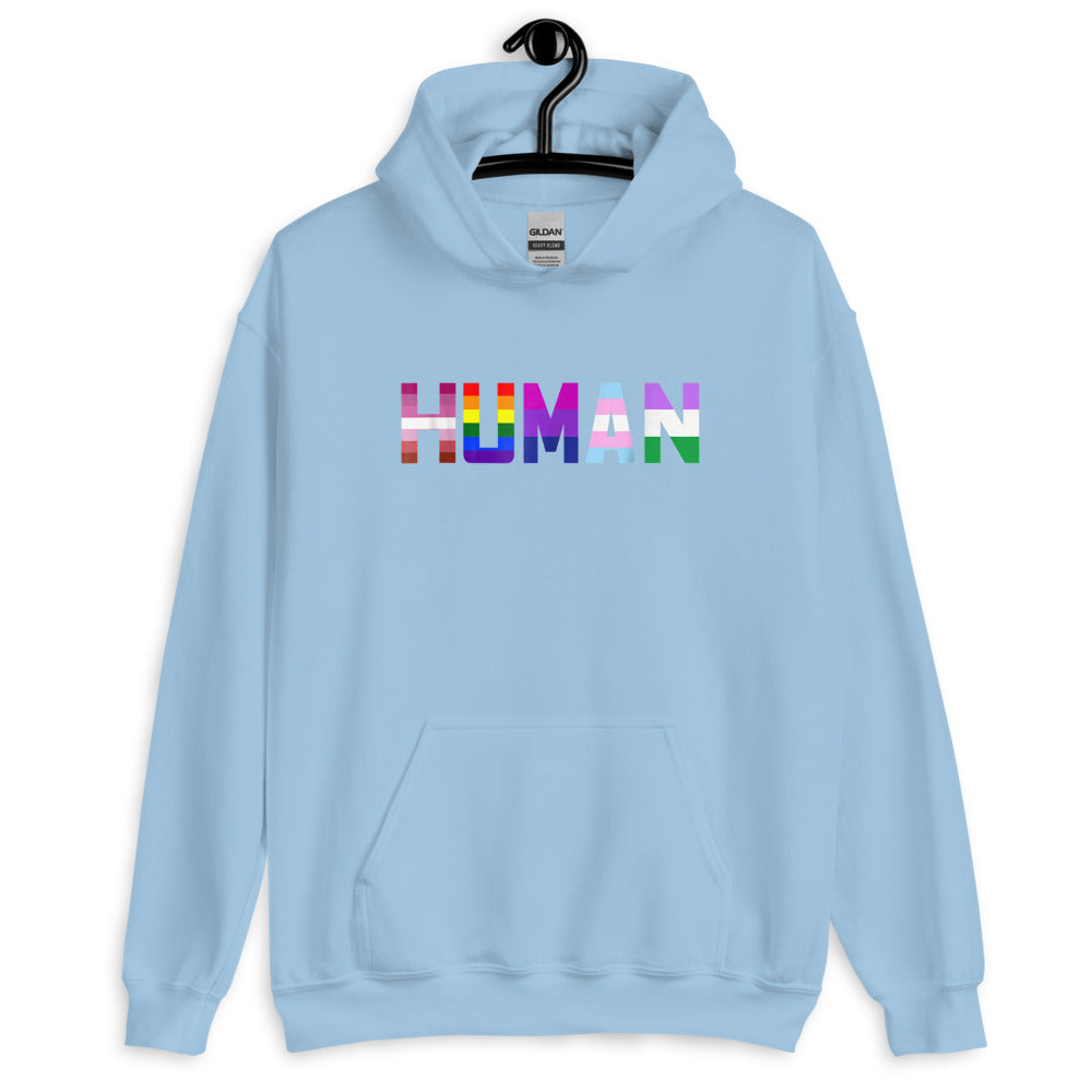 Human LGBTQ Pride Unisex Hoodie - gay pride apparel