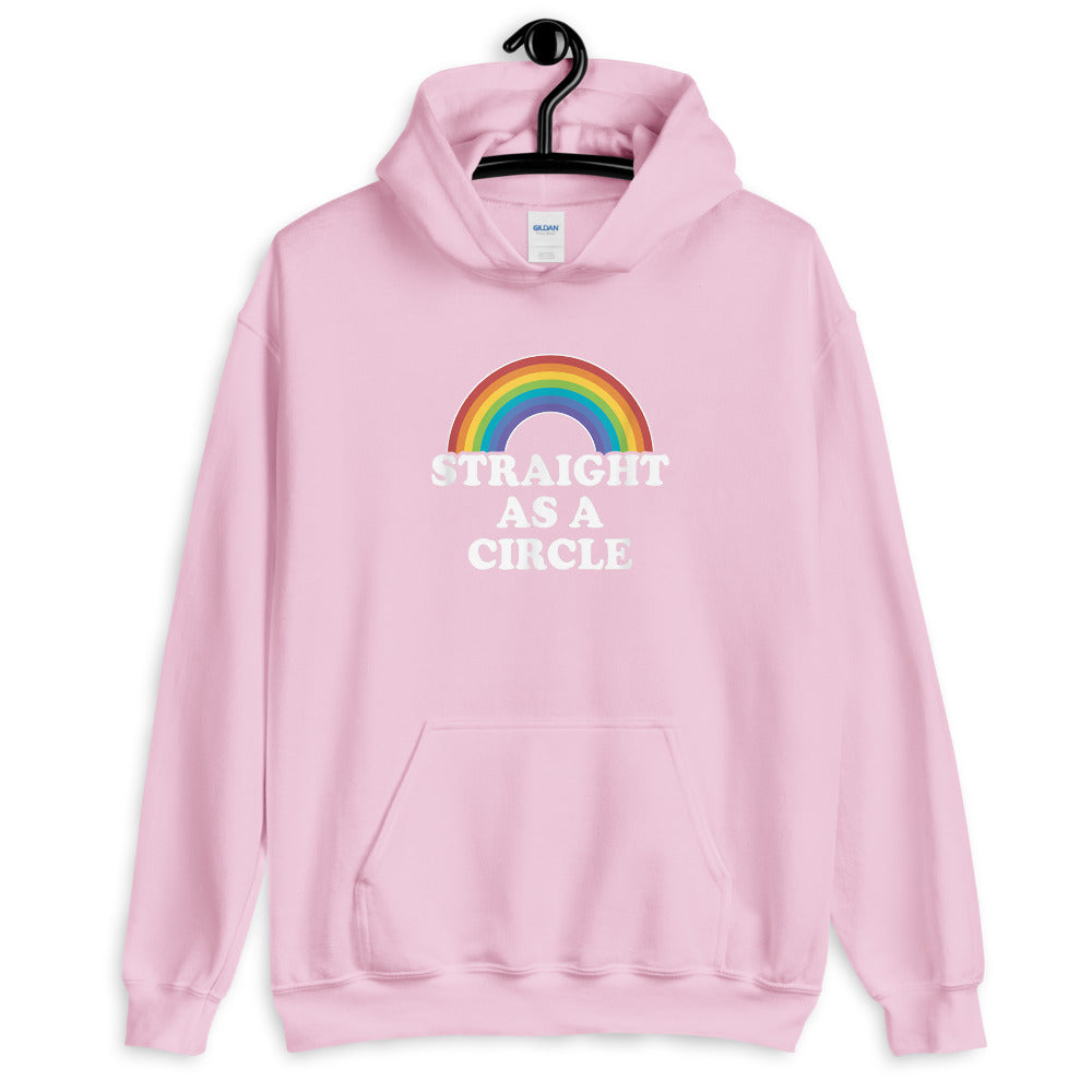 Straight As a Circle Unisex Gay Pride Hoodie - gay pride apparel