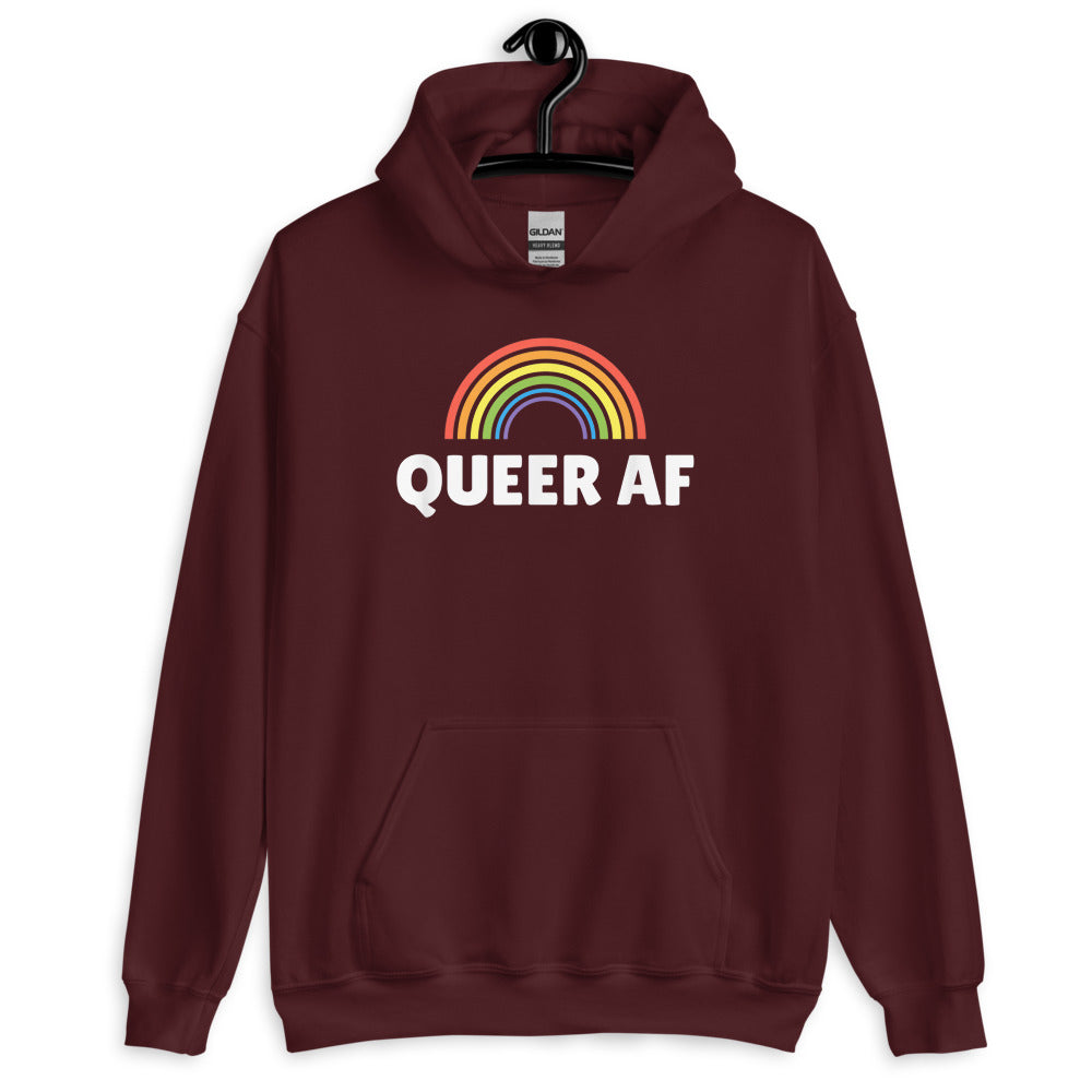 Queer AF Unisex Hoodie - gay pride apparel