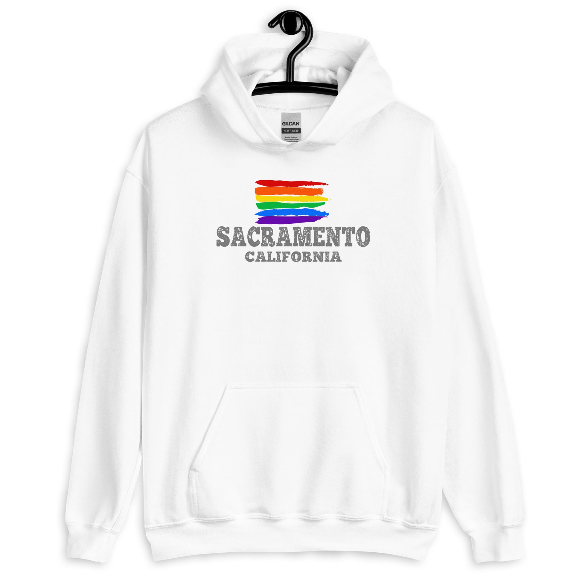 Sacramento California LGBTQ+ Gay Pride Hoodie - gay pride apparel